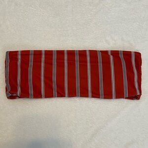 Zaful Red and White Striped Bandeau Swimsuit Swimwear Resort Beachwear Vacation